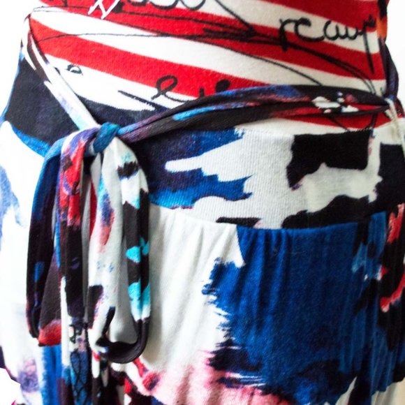 Desigual Women's Vest Hielo Summer Red, White & Blue Dress Large - Picture 5 of 11
